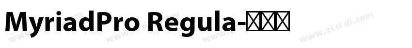 MyriadPro Regula字体转换